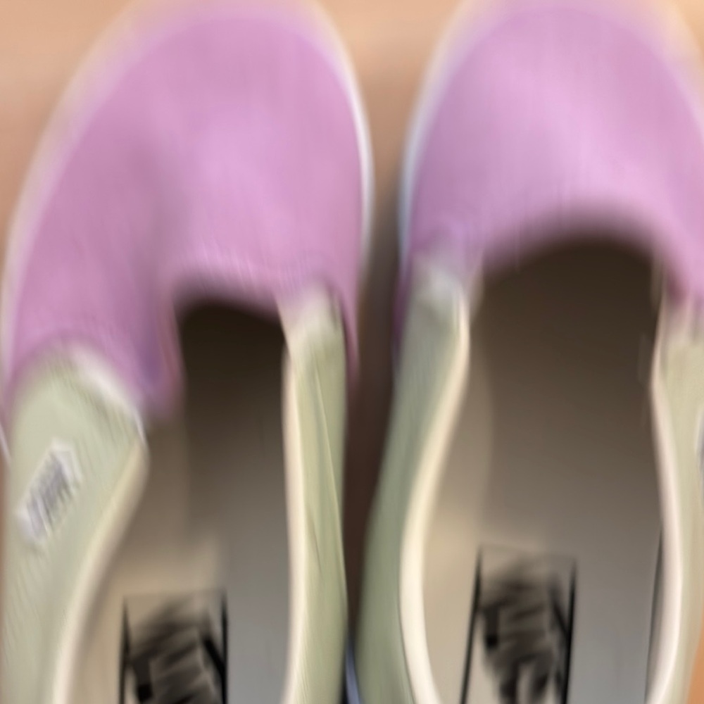 Vans Slip-On Shoes in Purple and Green - Picture 5 of 8